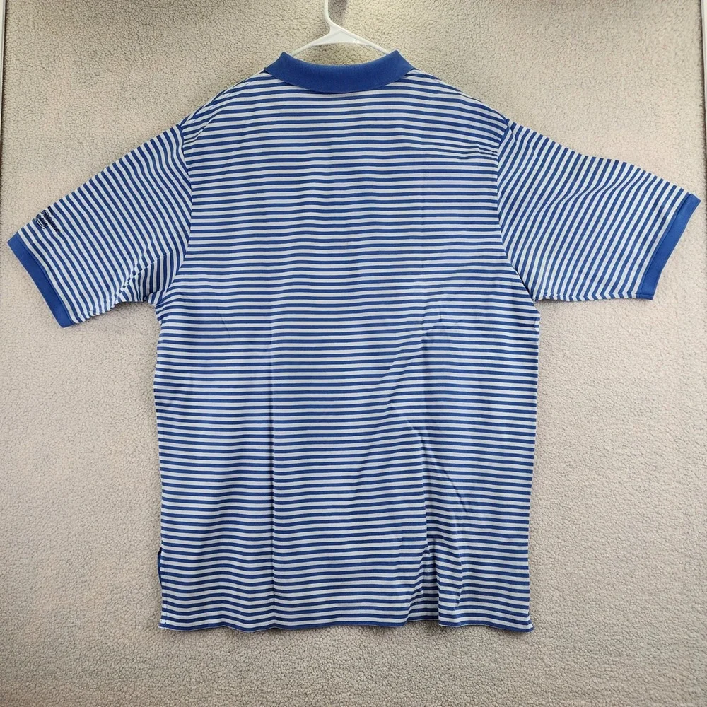 Polo Golf Ralph Lauren Blue White Polo Shirt Ocean Hammock Golf Club Mens XXL‎